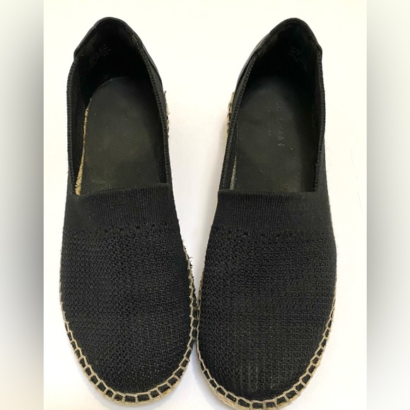 Women’s Cole Haan Pinch Maine Classics Grand OS Black Knit/Jute Espadrilles 8.5B - Picture 2 of 8